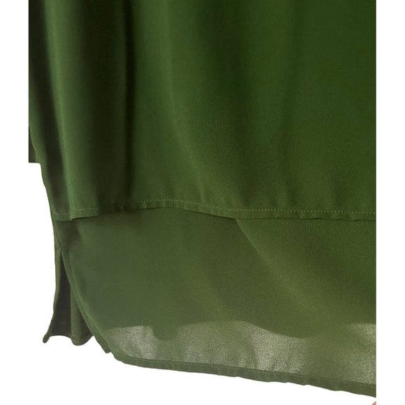 Michael Kors Women's Green Layered Look Pullover Blouse Size Small - Picture 3 of 8